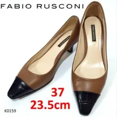 ファビオルスコーニ　レザー　バイカラー　パンプス　イタリア製