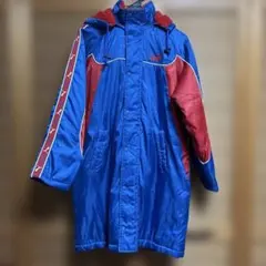 PUMA プーマ ベンチコート 160サイズ フード取り外し可 ブルー×レッド