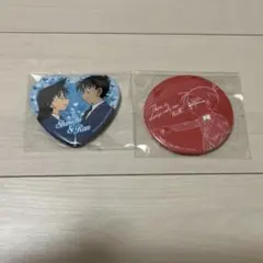 名探偵コナンプラザ 缶バッジ 江戸川コナン ハート缶バッジ 工藤新一 毛利蘭