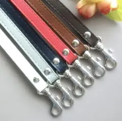 鞄 ショルダーストラップ 紐 スマホ がま口口金 肩紐 シルバー ブラック