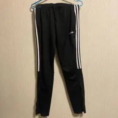 adidas アディダス　ブラック　黒　ジャージ　パンツ スキニ　S 下