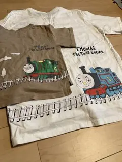 チャオパニック　きかんしゃトーマス　パーシー 親子ペア　Tシャツ　セットのサムネイル