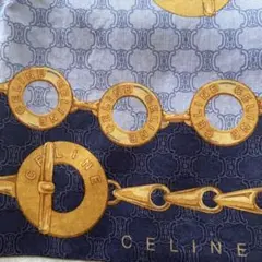 CELINE シルクハンカチ チェーンモチーフ