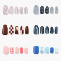ネイルチップ 6個セット　フィンガースーツ　まとめ売り　おまけ付き