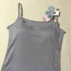 カップ付きキャミソール グレージュ M