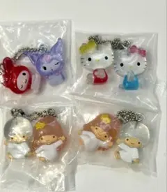 【24時間以内匿名発送】サンリオキャラクターズなかよしドロップチャーム4点セット
