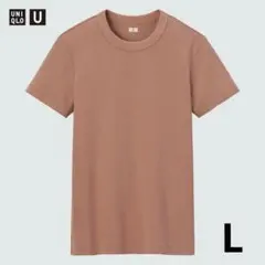 285 UNIQLO ユニクロ　UT クルーネック　L 半袖Tシャツ　テラコッタ