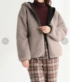 【リバーシブル2way】ボア×撥水/リバーシブルブルゾン