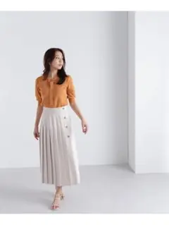 【新品】NATURAL BEAUTY BASIC アシメプリーツスカート
