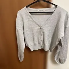 OLIVE de OLIVE グレー Vネックカーディガン