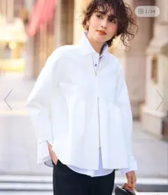 【VERY×UNFILOコラボ】2WAY ペプラムカーディガン