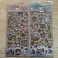サンリオキャラクターズ エンボスステッカー 3D うるちゅる 2点セット