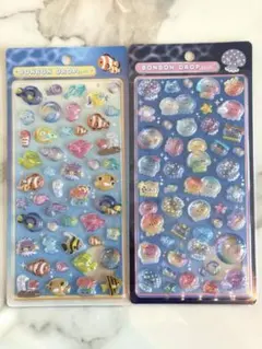 【正規品】新作 水族館限定 ボンボンドロップシール 2種くらげ　熱帯魚