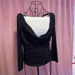 平成ギャル古着y2k ダークコア　パフスリーブ