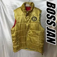 サントリーボスジャン懸賞品ゴールデン中綿ベスト/ダウンベスト裏レインボーボス