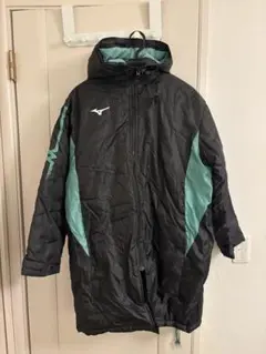 Mizuno ベンチコート ブラック/グリーン