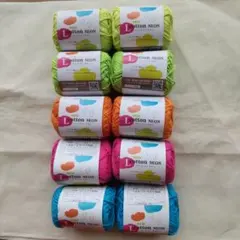 NEW L cotton NEON 毛糸 10玉セット