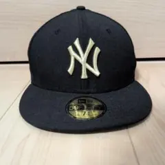 New Era 59FIFTY ブラック キャップ 7 3/8