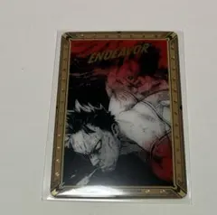 僕のヒーローアカデミア　原画展　箔押しクリアカード　エンデヴァー