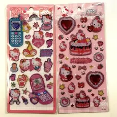 ♡平成はっぴーフォン　キラキラジュエルシール　ハローキティ ２種セット