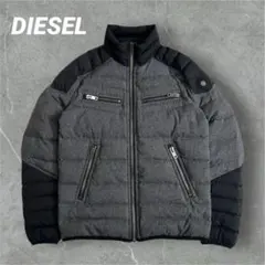 【希少】DIESEL ダウンジャケット　ナイロン切り替え　00s ロゴプレートのサムネイル