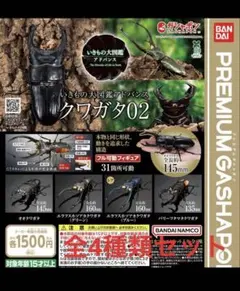 いきもの大図鑑アドバンス クワガタ02 全4種類セット プレミアムガシャポン