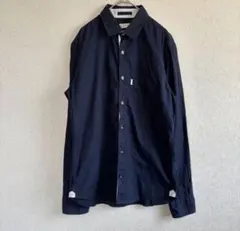 【nano universe】ナノユニバース 長袖シャツ M ネイビー