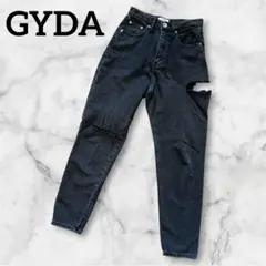 GYDA ダメージデニムパンツ ブラック　グレー　サイドのサムネイル