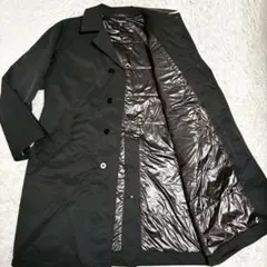 極美品/XL相当 コラボ　ユニクロ　ジルサンダー　ステンカラーコート　ロング　黒