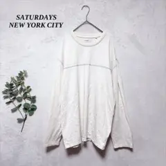 SATURDAYS NEW YORK CITY 긴팔 컷소우 오프 화이트 M
