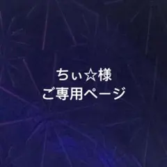 ちぃ☆様　ご専用ページ