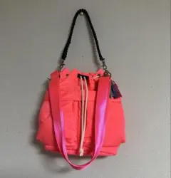 未使用cheek kinchaku code 2 way tote ネオンピンク