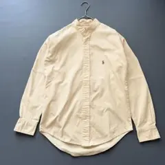 美品✨RALPH LAUREN バンドカラー オックスフォードシャツ イエロー