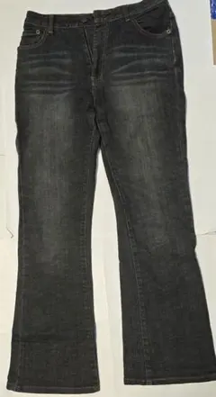 デニムパンツ ジーンズ フレア ブーツカット ブラック系