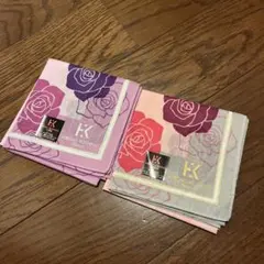 【新品未使用】バラ柄ハンカチ 2枚セット