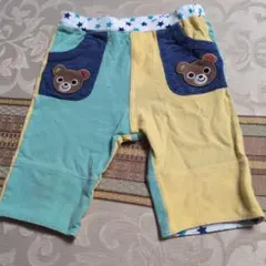 ミキハウスクマ刺繍付きカラーパンツ 95cm未満