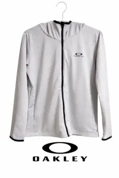OAKLEY フルジップパーカー ライトグレー　レディース　キッズのサムネイル