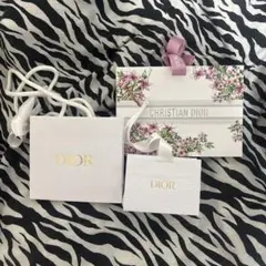 Dior フラワー柄 ショップ袋 3点セット
