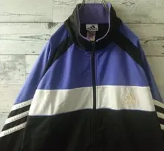 90s アディダス adidas 刺繍ロゴ トラックジャケット 3L ジャージ