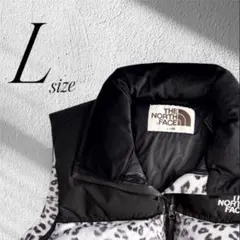L ノースフェイス ノ ヌプシ ダウン ベスト ヒョウ柄 ジャケット 韓国限定