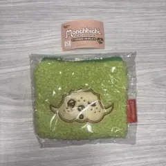 モンチッチ　もこもこスクエアポーチ　くすみカラーバージョン　B 緑
