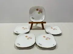 ☆未使用保管品☆OKURA 花柄小皿 ５点セットのサムネイル