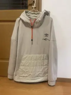 UMBROベージュ フード付きパーカー　ポーラテック　2XL オーバーサイズ