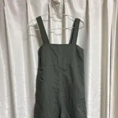 オリーブグリーン サロペット 森ガール