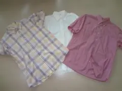ユニクロ / UNIQLO (Lサイズ) シャツ 各色 3枚セット USED