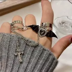 Y2K ゴシック & キュート リング 地雷系 ハロウィン ゴスロリ メタル