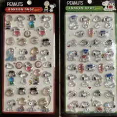 スヌーピー peanutsボンボンドロップシール2枚3D 立体　ぷくぷくシール