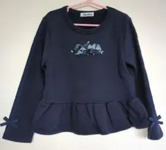 familiar 　ファミリア　ネイビー トレーナー 花装飾　120 女の子