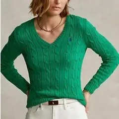 【極美品】ポロラルフローレン大人気カラーケーブルニットM