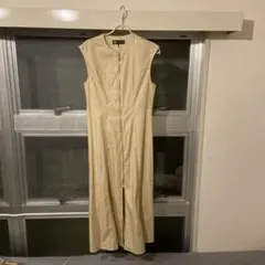 ZARA ノースリーブワンピース ベージュ S